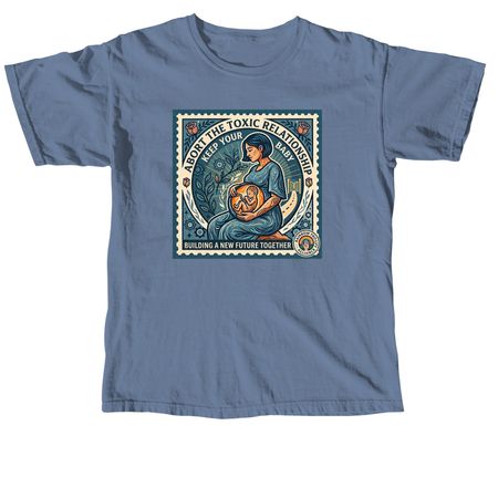 Abort Toxicity, Keep Baby, a Blue Jean Comfort Colors Unisex Tee