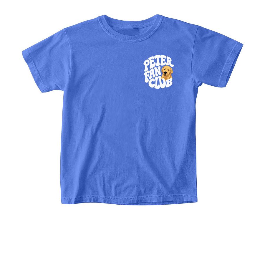 Peter Fan Club Shirt, a Flo Blue Comfort Colors Youth Tee
