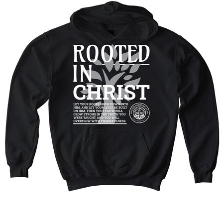 RCC - The Gray Tree 2026 (Front Only), a Black Softstyle Youth Pullover Hoodie
