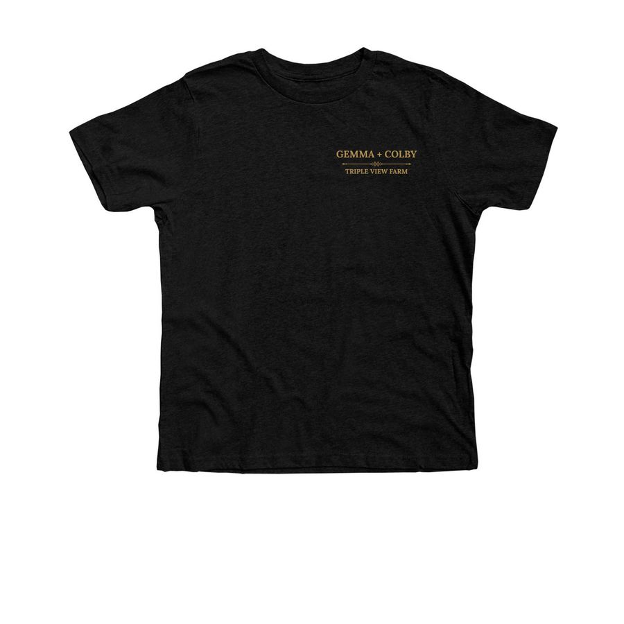 Gemma + Colby | TVF Equestrian Team Apparel, a Black Heather Premium Youth Tee
