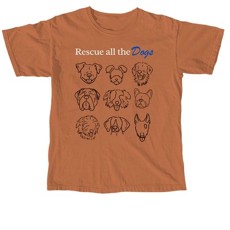 Rescue all the DOGs, a Yam Comfort Colors Unisex Tee
