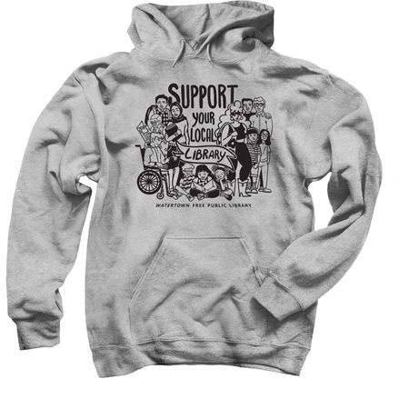 Local Library Love - Black, a Sport Grey Pullover Hoodie