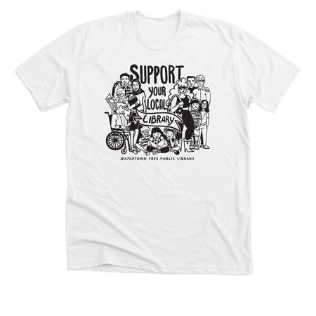 Local Library Love - Black, a Solid White Blend Premium Unisex Tee