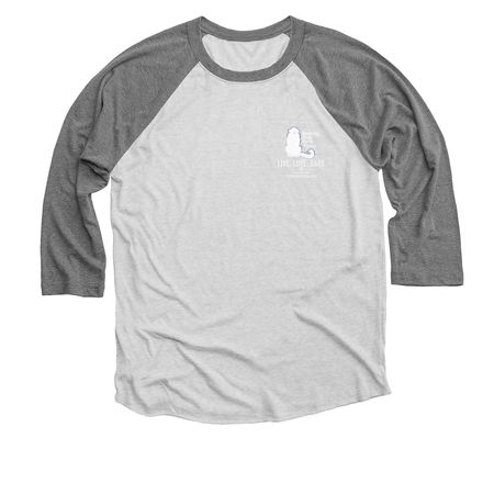 Fall 2026 fundraising campaign, a Premium Heather and Heather White 3/4 Sleeve Baseball Tee