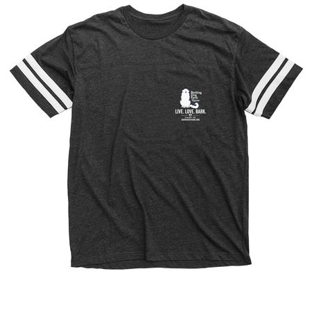 Fall 2026 fundraising campaign, a Vintage Smoke / White Football Jersey Tee