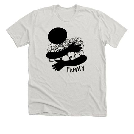'26-'27 Theme: Family, a Heather Cement Premium Unisex Tee