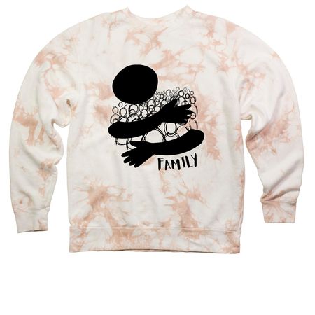 '26-'27 Theme: Family, a Dusty Pink Tie Dye Crewneck Sweatshirt