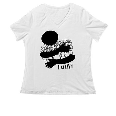 '26-'27 Theme: Family, a White Women's Relaxed V-Neck Tee