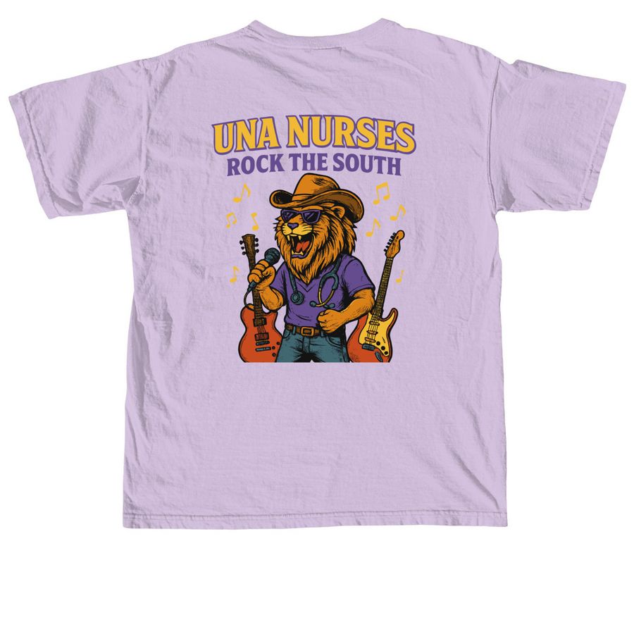 UNA, a Orchid Comfort Colors Unisex Tee (back-view)