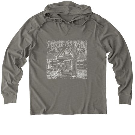 BGC Modern Tee, a Driftwood Grey Allmade Organic Cotton Mineral Dye Hoodie Tee