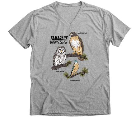 Tamarack Wildlife Center, a Athletic Heather Premium V-Neck Tee