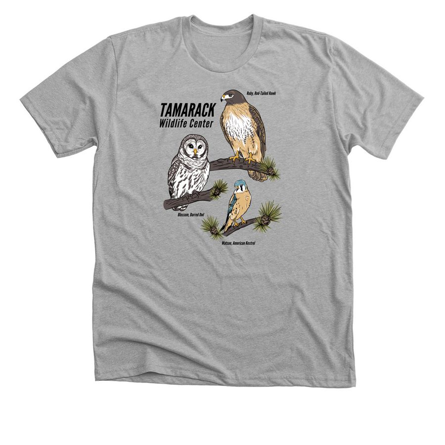 Tamarack Wildlife Center, a Athletic Heather Premium Unisex Tee