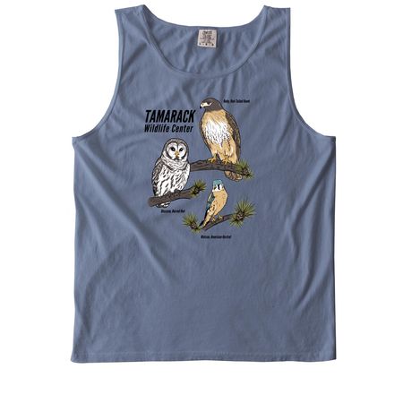 Tamarack Wildlife Center, a Blue Jean Comfort Colors Tank Top