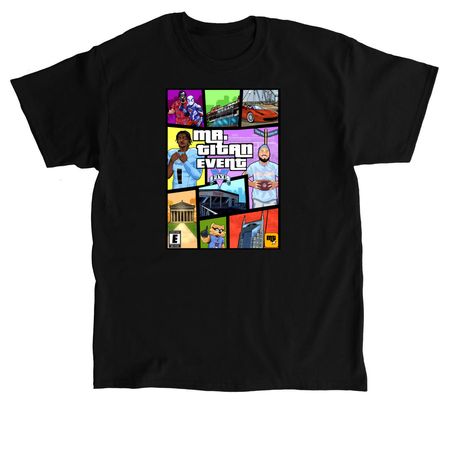 5th Annual Mr. Titan Event Shirt, a Black Classic Unisex Tee