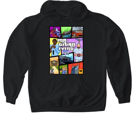 5th Annual Mr. Titan Event Shirt, a Black Gildan Softstyle Pullover Hoodie
