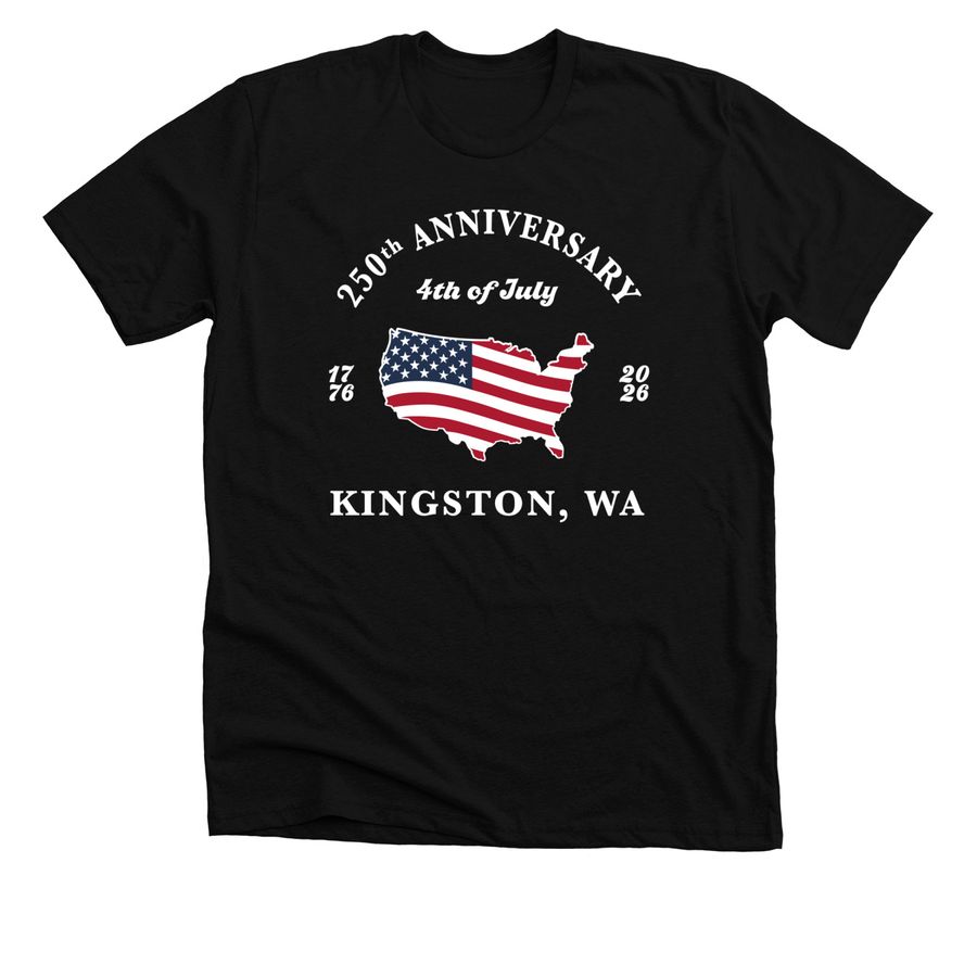 2026 Kingston 4th of July Shirts, a Solid Black Blend Premium Unisex Tee