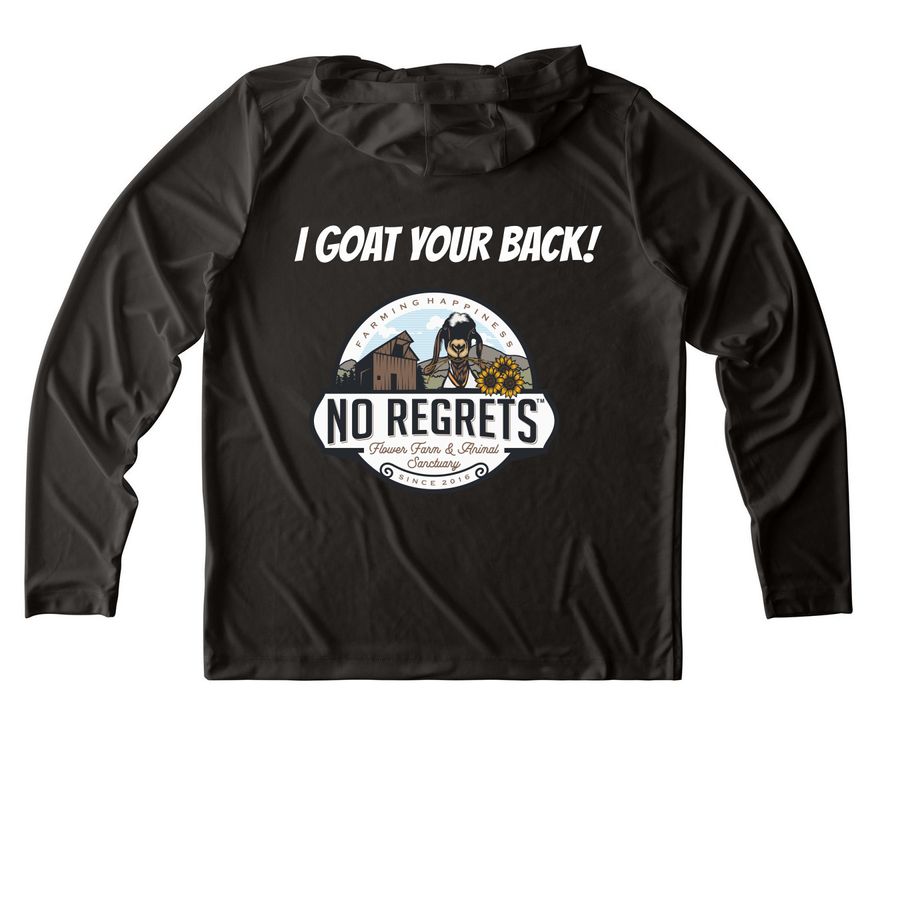 Slurp Responsibly Hoodie, a Black UV Performance Long Sleeve Hoodie (back-view)