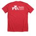 Un Deux Trois Cat, a Heather Red Premium Unisex Tee (back-view)