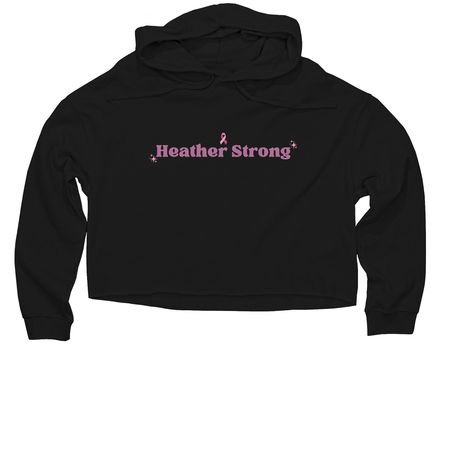 Heather Strong Cropped Hoodie, a Black Women?s Lightweight Cropped Hoodie