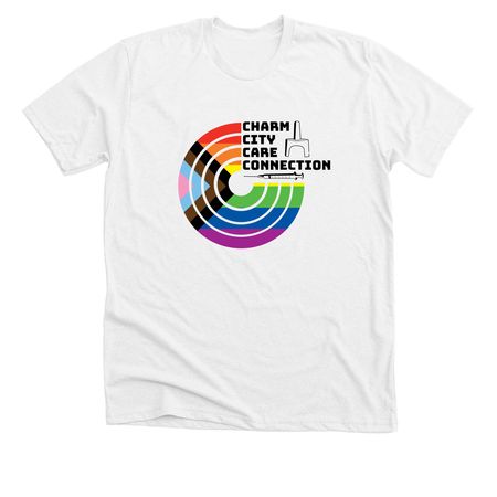 Pride T-Shirt ? White, a Solid White Blend Premium Unisex Tee