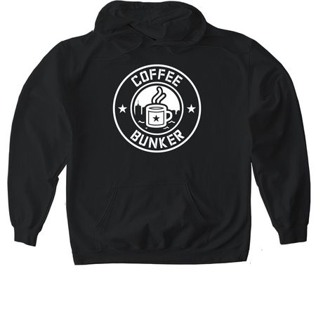 Meet me at the Coffee Bunker, a Black Gildan Softstyle Pullover Hoodie