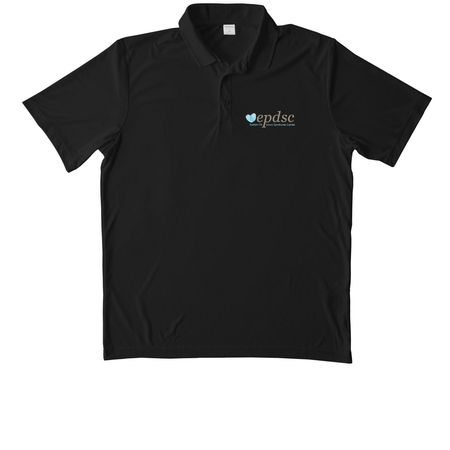 EPDSC Branded Polo, a Black Unisex Performance Polo
