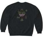 Retreat Cropped Sweatshirt, a Black Softstyle Crewneck Sweatshirt (back-view)