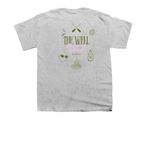 Retreat Cropped Sweatshirt, a Sport Grey Youth Unisex Tee (back-view)