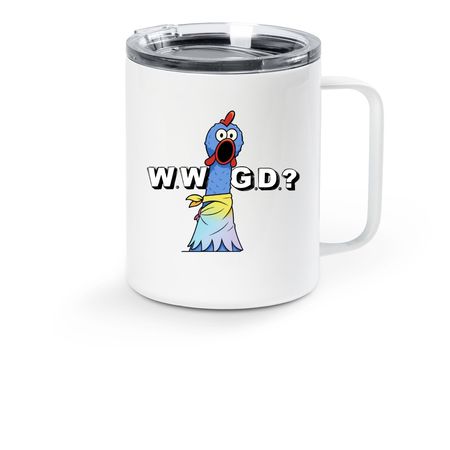 WWGD? Gerald Inspiration Mug, a White Stainless Steel Travel Mug