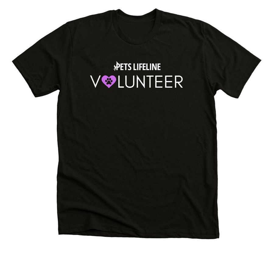 Pets Lifeline Volunteer, a Solid Black Blend Premium Unisex Tee