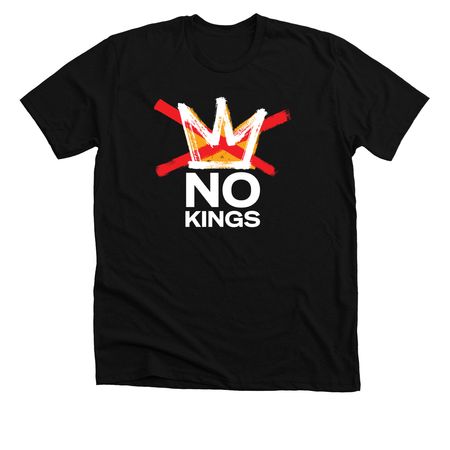 No Kings Dark Color T-Shirt, a Solid Black Blend Premium Unisex Tee