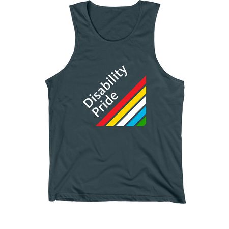Disability Pride, a Dark Grey Premium Cotton Tank