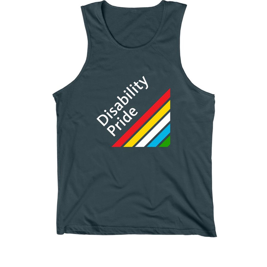 Disability Pride, a Dark Grey Premium Cotton Tank
