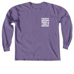 PHPDR Spay & Neuter, a Grape Comfort Colors Long Sleeve Tee (back-view)