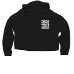 PHPDR Spay & Neuter, a Black Women?s Lightweight Cropped Hoodie (back-view)
