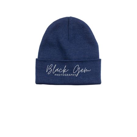 Black Gem Beanie, a Azure Printed Base Camp Beanie