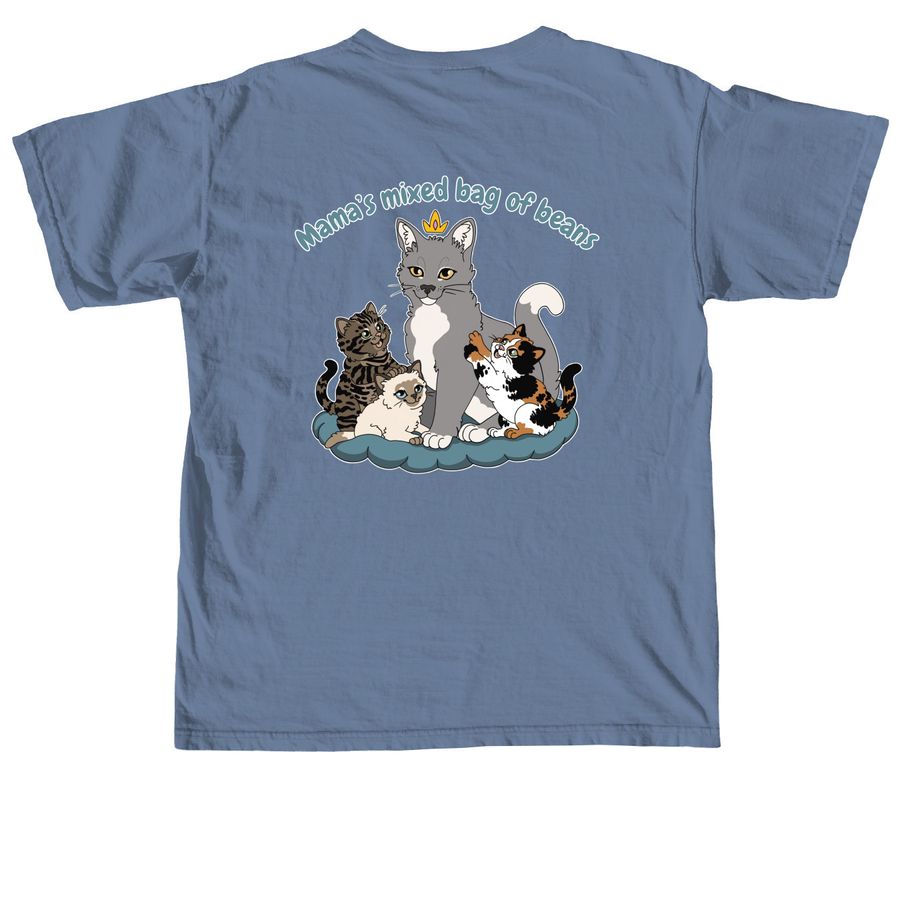 Kitten Season 2026, a Blue Jean Comfort Colors Unisex Tee (back-view)