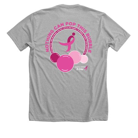 Limited Edition - Pink Bubble, a Athletic Heather Premium Unisex Tee (back-view)
