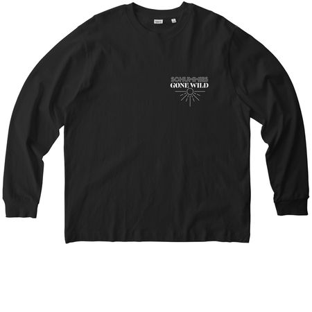 Schummies Gone Wild, a Black Stanley/Stella Unisex Freestyler Heavyweight Long Sleeve Tee