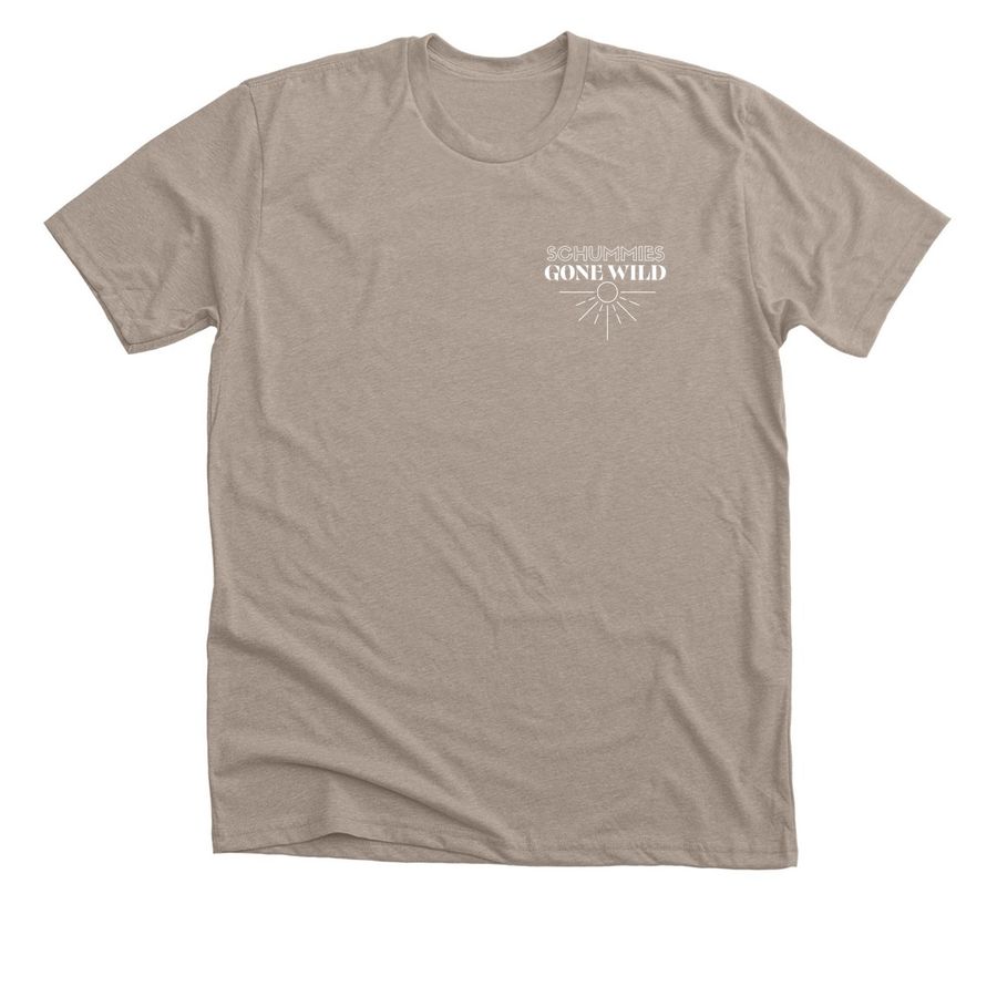 Schummies Gone Wild, a Heather Stone Premium Unisex Tee