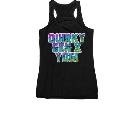 Quirky Gen X Yogi, a Black Women's Racerback