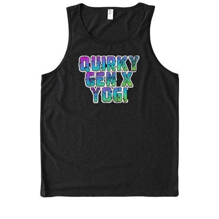 Quirky Gen X Yogi, a Deep Black Allmade Eco Triblend Tank