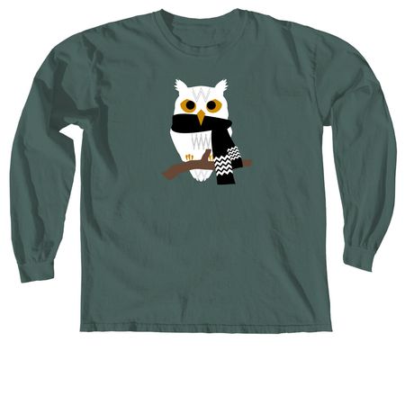 Spacey?s Owls, a Blue Spruce Comfort Colors Long Sleeve Tee