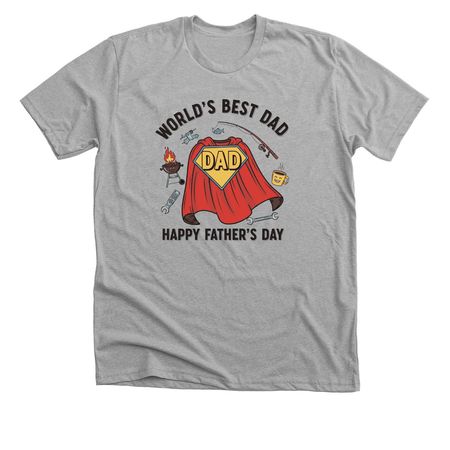 Worlds best dad, a Athletic Heather Premium Unisex Tee