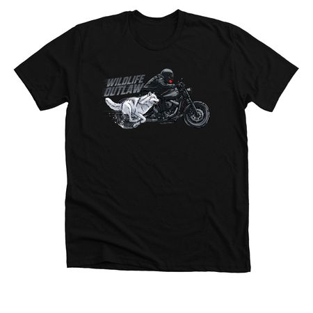 WILDLIFE OUTLAW, a Solid Black Blend Premium Unisex Tee