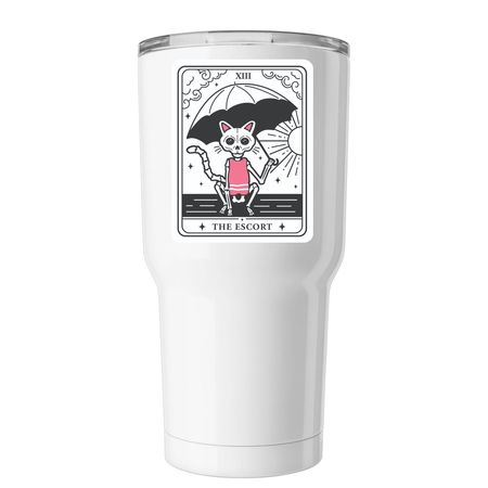 The Escort, a White Insulated Tumbler