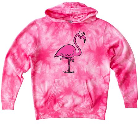 2026 Conference Flamingo&nbsp;, a Pink Youth Tie Dye Pullover Hoodie