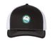CWP Logo Hats, a Black/ White Printed Five-Panel Trucker Cap