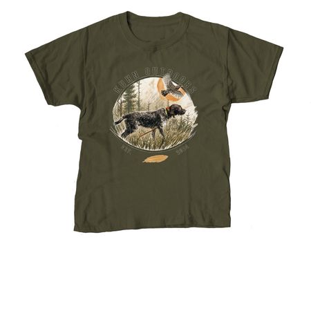 Kuhn Outdoors Apparel, a Military Green Youth Unisex Tee