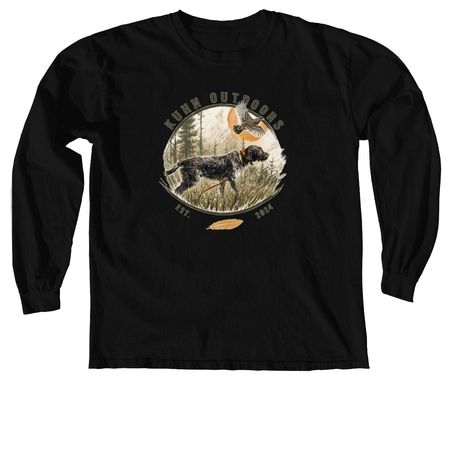 Kuhn Outdoors Apparel, a Black Comfort Colors Long Sleeve Tee